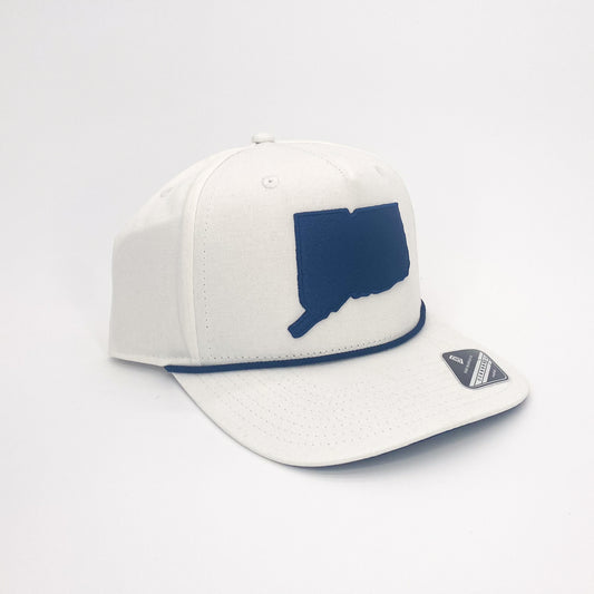 Embroidered CT State Logo Hat (White)