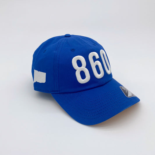 Embroidered 860 Dad Hat (CT Flag Blue)