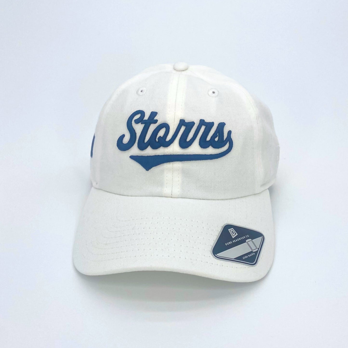 Premium Storrs Script Dad Hat (White)