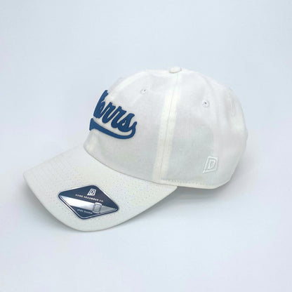 Premium Storrs Script Dad Hat (White)