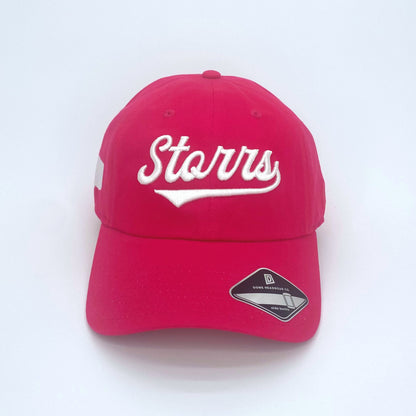 Premium Storrs Script Dad Hat (Hot Pink)