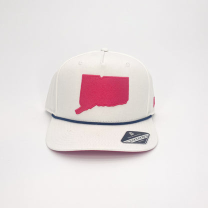 Premium CT State Logo Hat (White/Pink)