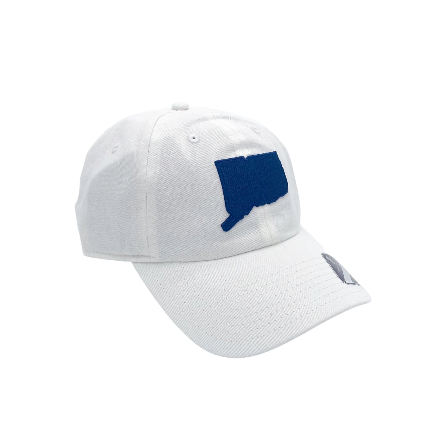 Premium CT State Logo Dad Hat (White)