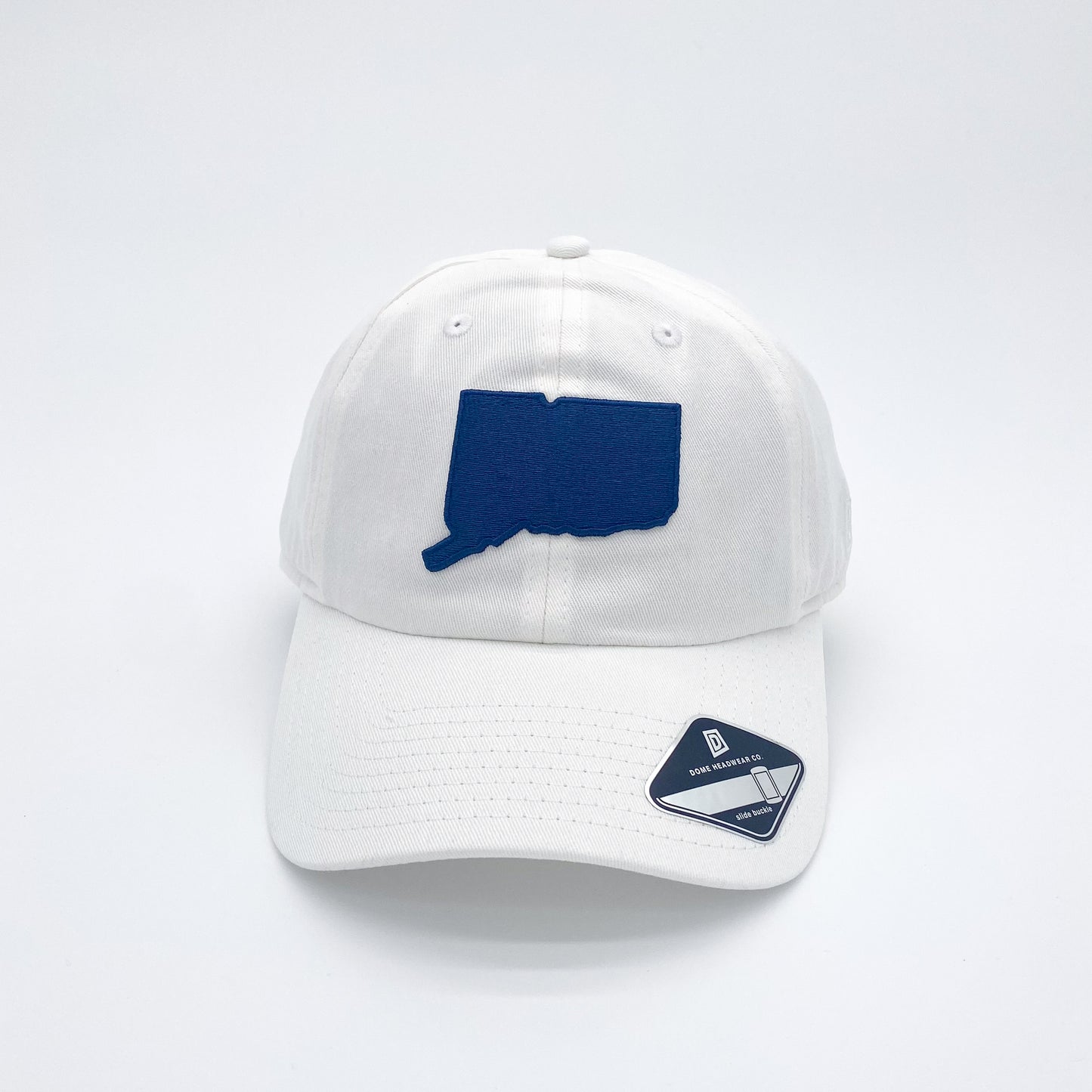 Premium CT State Logo Dad Hat (White)