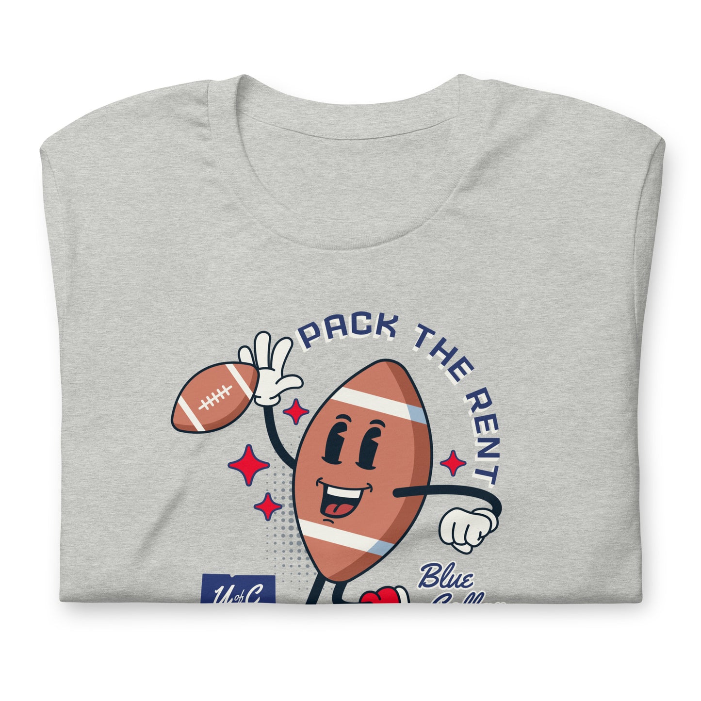 Pack The Rent Cartoon Football T-shirt